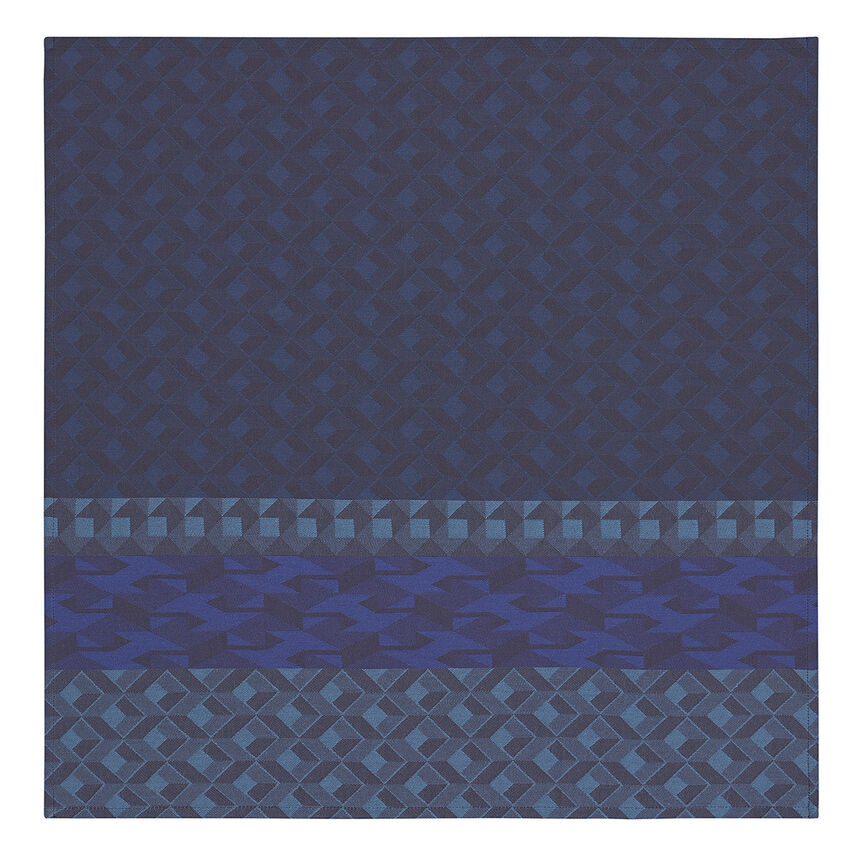 Napkin Caract&egrave;re Blue 58x58 100% cotton, , hi-res image number 1