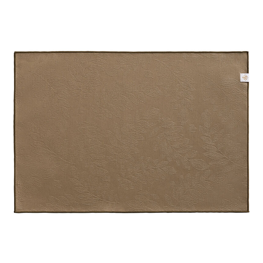 Coated placemat Vegetal mood avec surjet bourdon Green 46x32 100% cotton, , hi-res image number 0