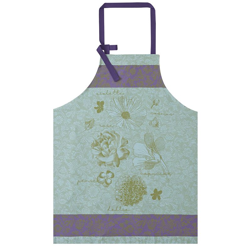 Apron Fleurs &agrave; croquer Chlorophyll 90x96 100% cotton, , hi-res image number 1