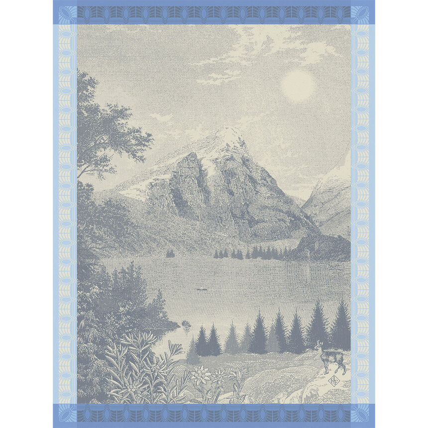 Tea towel Altitude Blue 60x80 100% cotton, , hi-res image number 0
