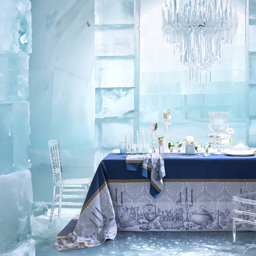 Tablecloth Festin Blue 120x120 100% cotton, , hi-res image number 2