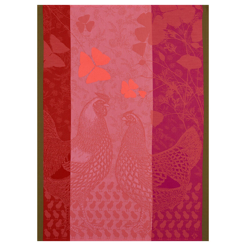 Tea towel Farm Family Pink 60x80 100% cotton, , hi-res image number 0