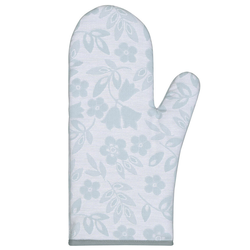 Oven gauntlet Po&eacute;sie d'hiver Blue Unique size 100% cotton, , hi-res image number 0