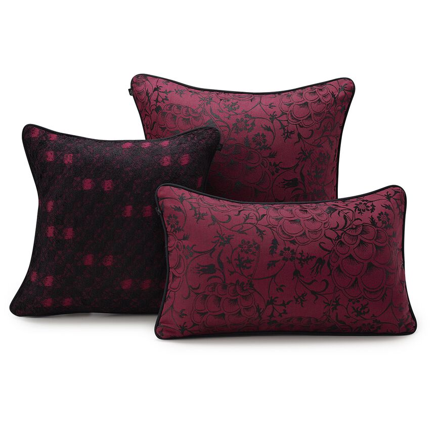 Cushion cover Estampe Plum 40x40 44%Viscose/ 38%Cotton/ 12%Polyester/ 6%Linen, , hi-res image number 0