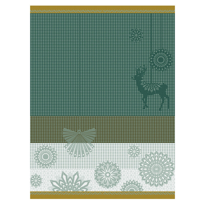 Hand towel Lumières d'étoiles Green 60x80 100% cotton, , hi-res image number 0