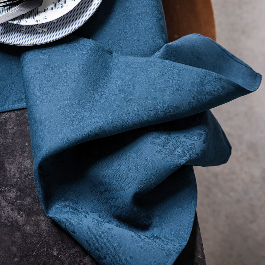 Napkin Vegetal mood Blue 50x50 100% cotton, , hi-res image number 0