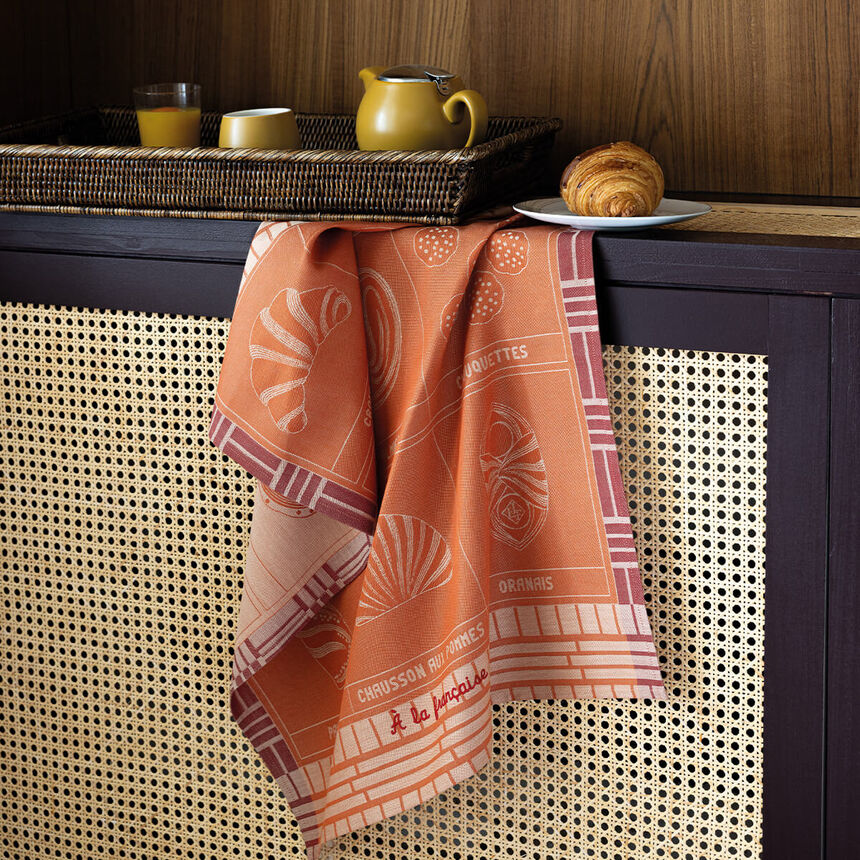 Tea towel Haute viennoiserie Red 60x80 100% cotton, , hi-res image number 0