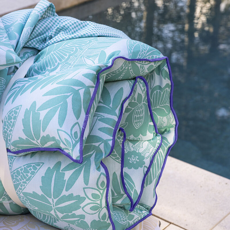 Sun lounger cushion Barbarde Blue 60x190 100% cotton, , hi-res