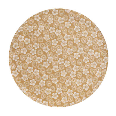 Coated placemat Wagara coated Beige &Oslash;38 100% cotton