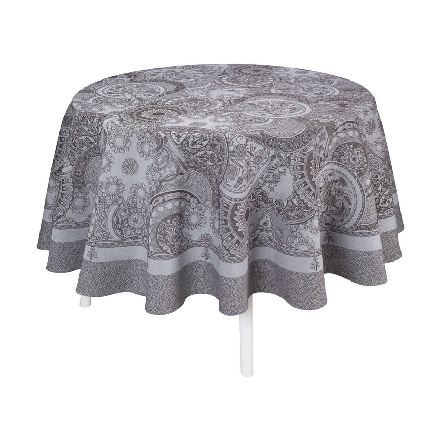 Tablecloth Porcelaine Kaolin &Oslash;210 100% cotton, , hi-res image number 4