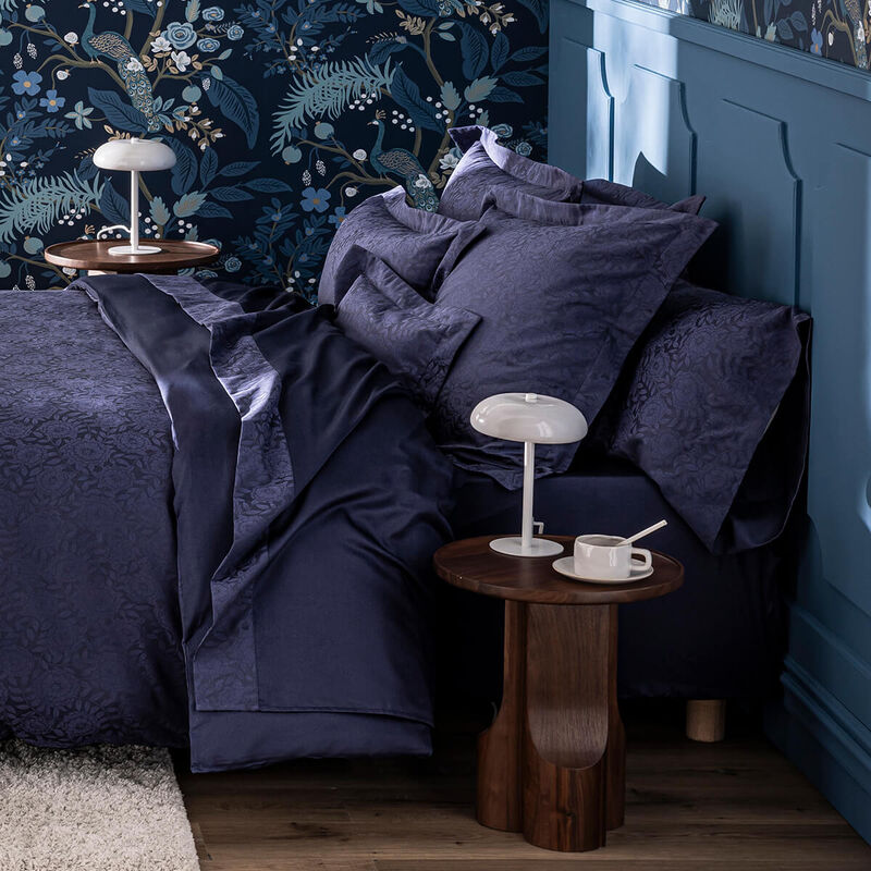 Pillowcase Flora Dark blue 50X75 100% cotton, , hi-res image number 3