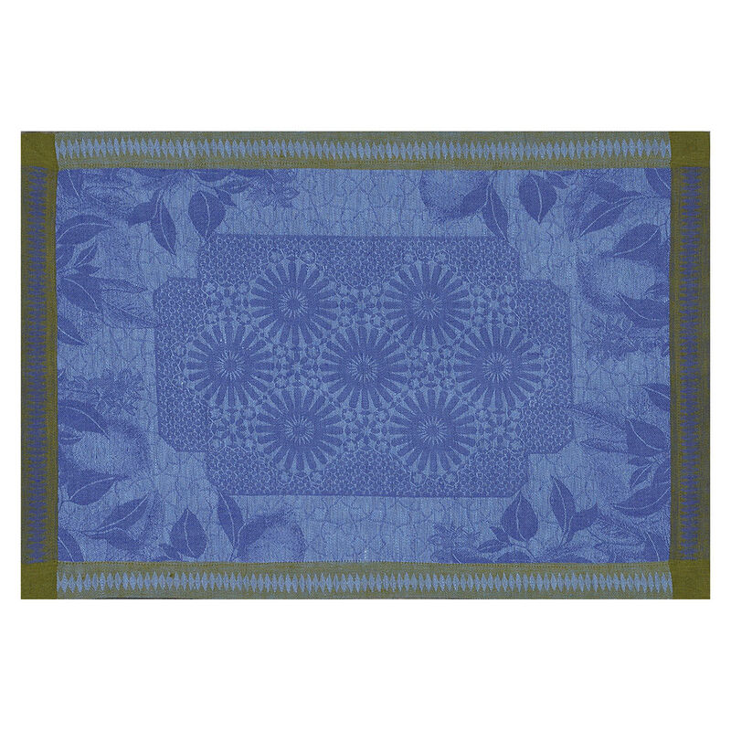 Placemat Jardin d'orient Blue 50x36 100% linen, , hi-res image number 1