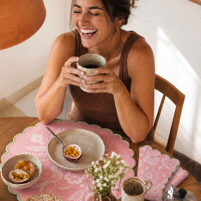 Coated Round placemat Alegria Cotton