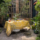 Coated tablecloth La Vie en Vosges Yellow 175x175 100% cotton, , hi-res image number 1