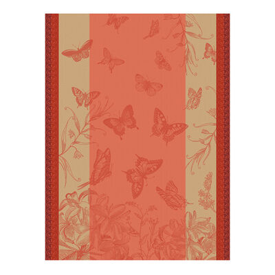 Tea towel Jardin des papillons Pink 60x80 100% cotton