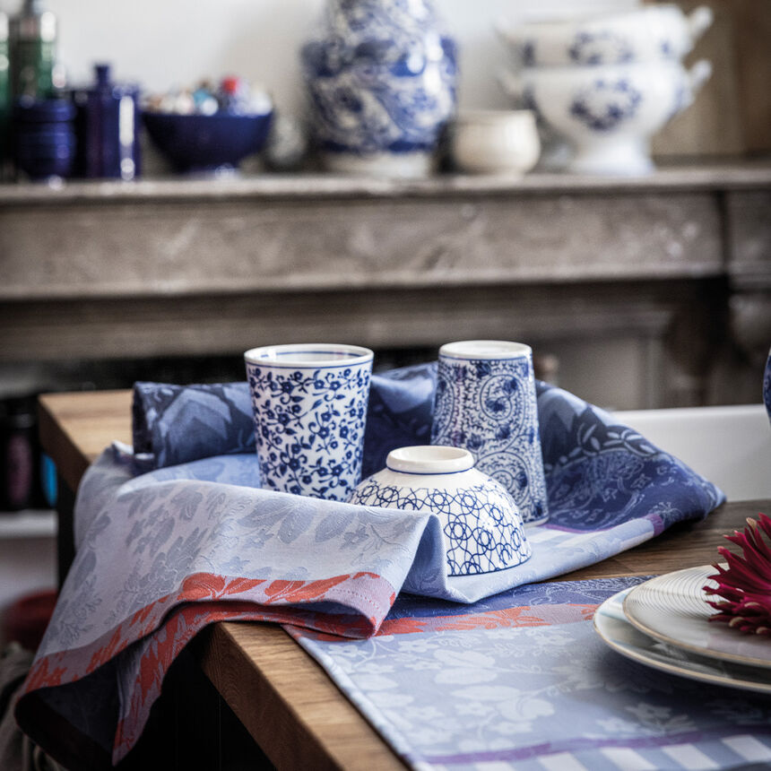 Tea towel Gipsy Blue 60x80 100% cotton, , hi-res image number 1