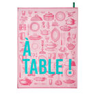 Tea towel À table Pink 60x80 100% cotton, , hi-res image number 1