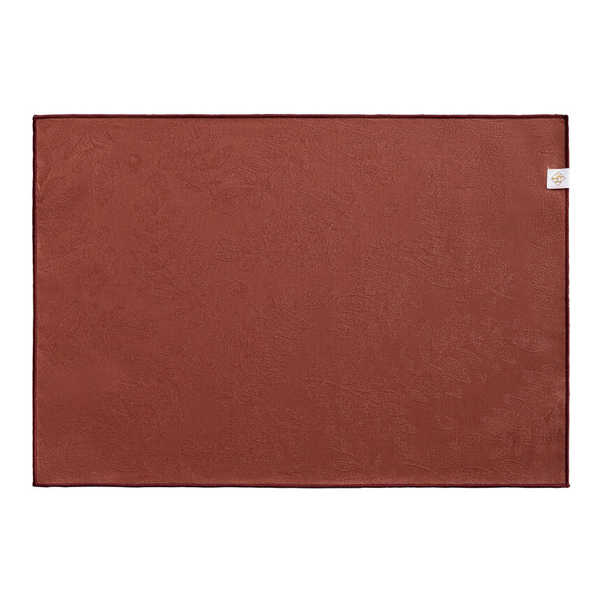 Coated placemat Vegetal mood avec surjet bourdon Red 46x32 100% cotton, , hi-res image number 0