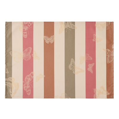 Coated placemat Bal des papillons Coated Pink 50x36 100% cotton