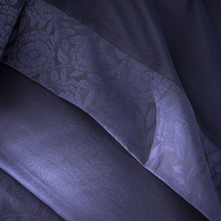Flat sheet Flora Dark blue 240X300 100% cotton, , hi-res image number 3