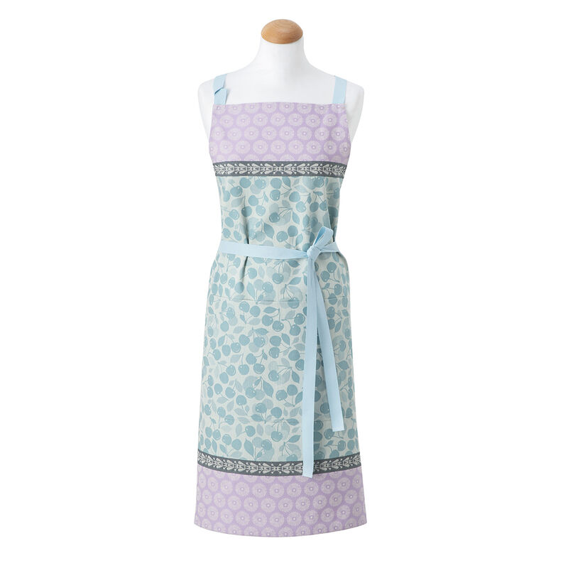 Apron Cerises Blue 90x90 100% cotton, , hi-res