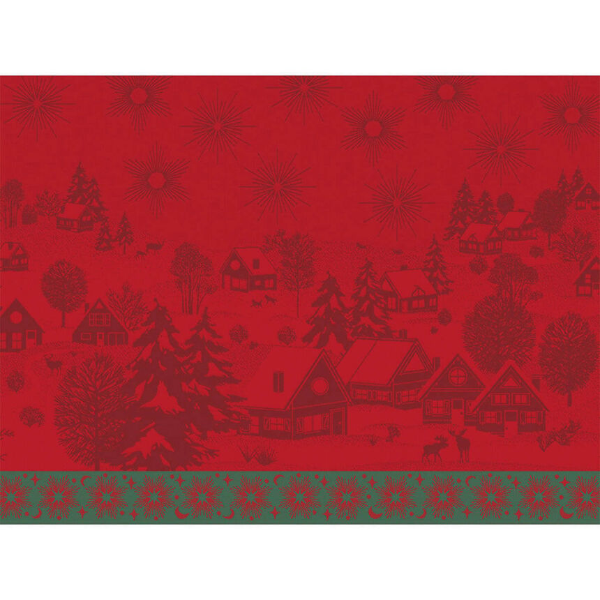 Placemat Sous les &eacute;toiles Red 50x36 100% cotton, , hi-res image number 0