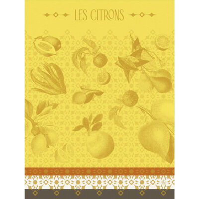 Tea towel La beaut&eacute; du zeste Yellow 60x80 100% cotton