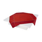 Small square Contes d'hiver Cranberry 120x120 50% cotton- 50 % linen, , hi-res image number 1