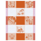 Tea towel Confitures Carreaux Orange 60x80 100% cotton, , hi-res image number 1