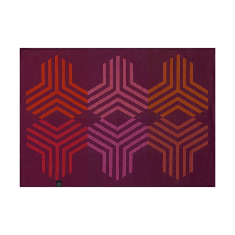 Placemat Kaléidoscope Fusion purple 50x36 100% cotton, , hi-res image number 1