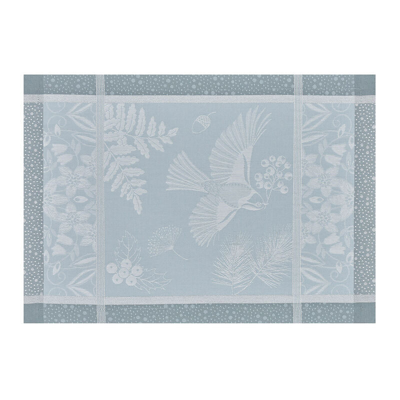 Placemat Poésie d'hiver Blue 50x36 99% cotton / 1% other fibers, , hi-res image number 0