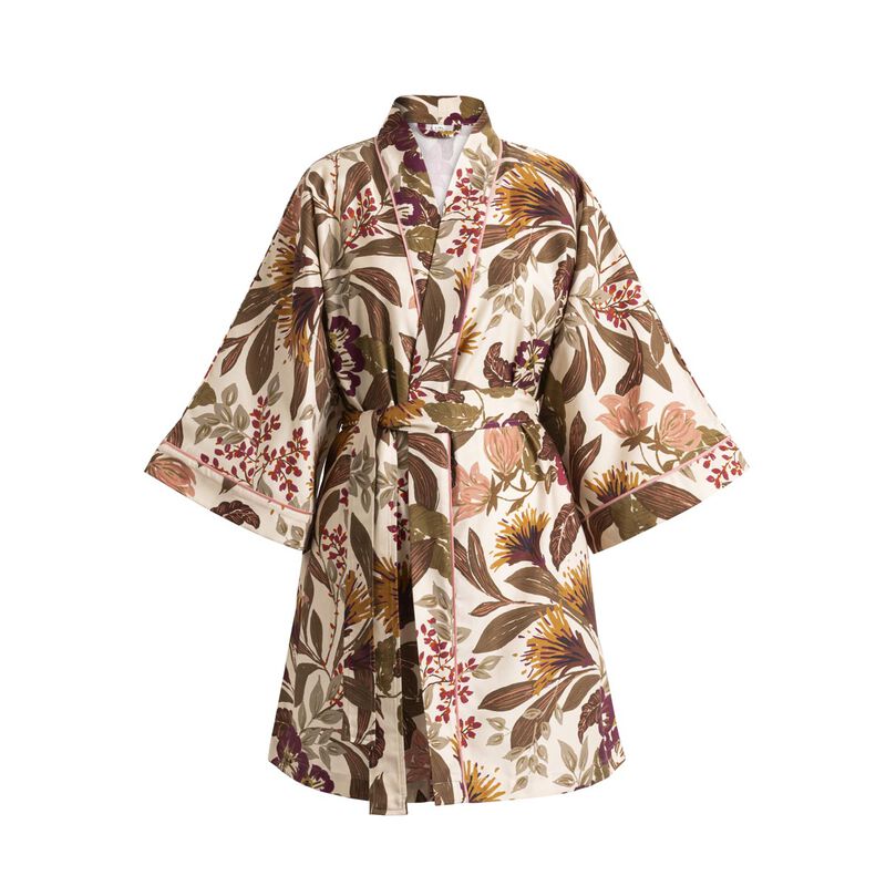Kimono Panache de fleurs Yellow XS/S 100% cotton, , hi-res image number 1