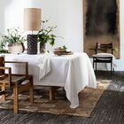 Tablecloth Portofino Fiori White 175x175 100% linen, , hi-res image number 0