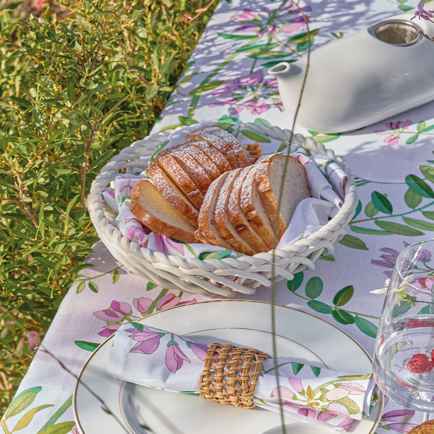 Napkin Pois de senteur Pink 45x45 50% cotton - 50 % linen, , hi-res image number 1