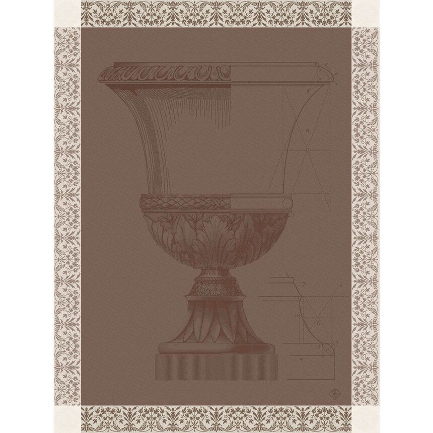Tea towel M&eacute;dicis Brown 60x80 100% cotton, , hi-res image number 0