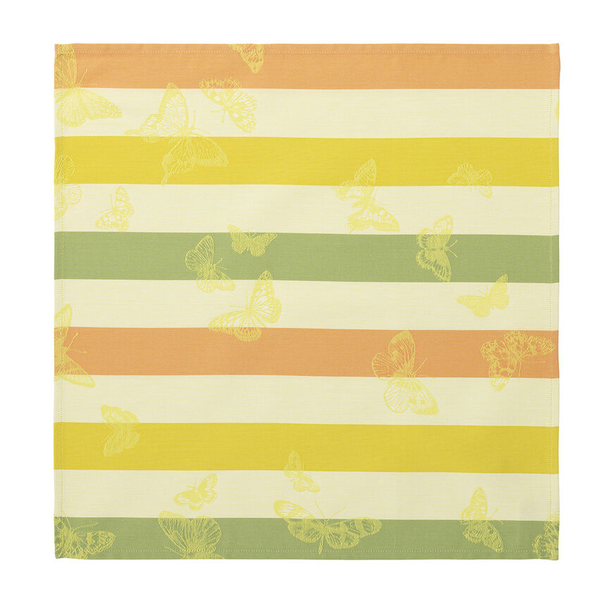 Napkin Bal des papillons Yellow 50x50 100% cotton, , hi-res image number 2