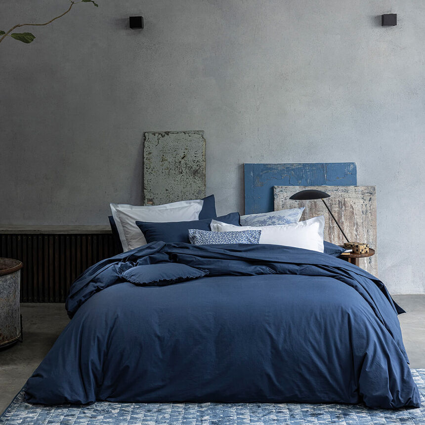 Duvet cover Eclat Blue 135X200 100% cotton, , hi-res image number 0