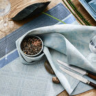 Napkin Essentiel Gravure Blue 58x58 100% cotton, , hi-res image number 0