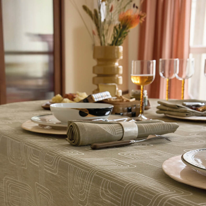 Napkin H&ocirc;tel particulier Green 55x55 100% linen, , hi-res image number 2