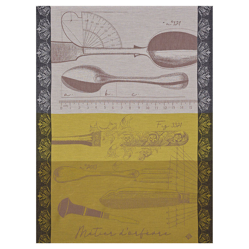 Tea towel Métier d'orfèvre Gold 60x80 100% cotton, , hi-res image number 0