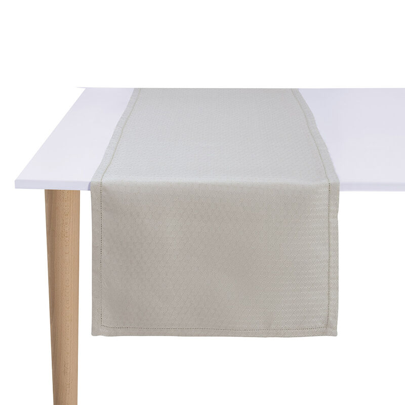 Runner Portofino Géo Beige 50x150 100% linen, , hi-res