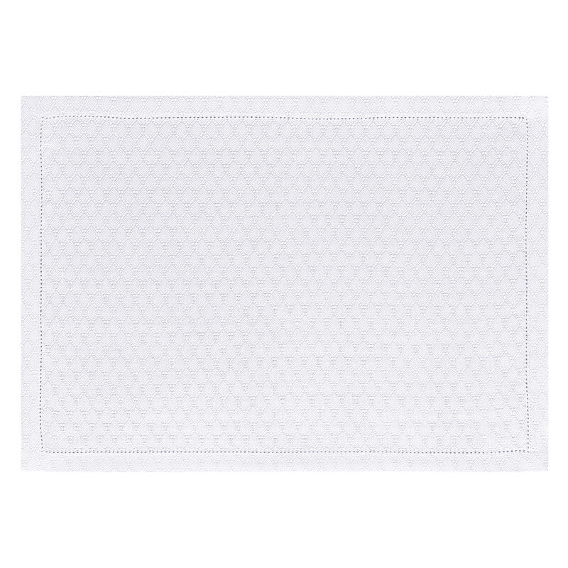 Placemat Portofino Géo White 50x36 100% linen, , hi-res