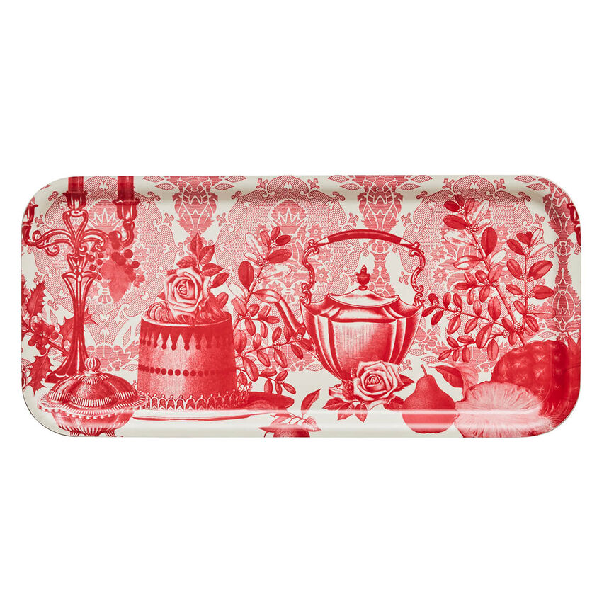 Tray Festin Red 32x15 100% Wood, , hi-res image number 1