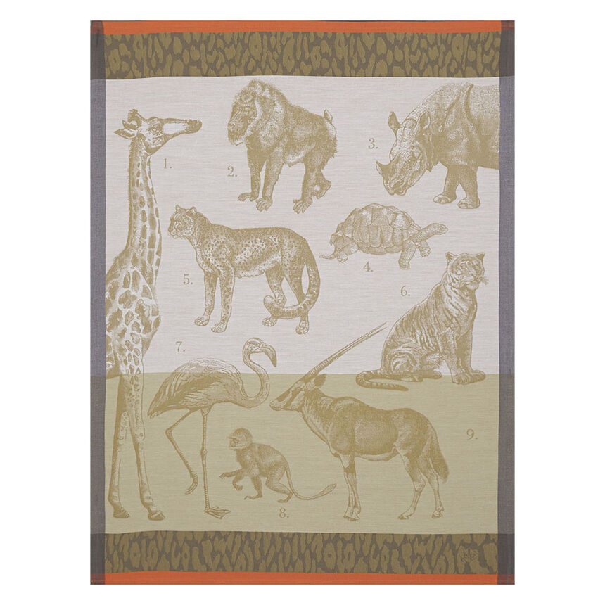 Tea towel Safari Sand 60x80 100% cotton, , hi-res image number 0
