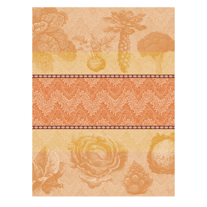 Tea towel Jardin des choux Orange 60x80 100% cotton, , hi-res image number 0