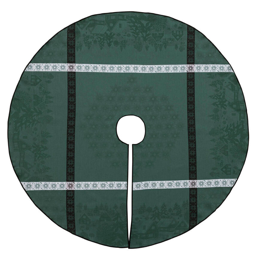 Christmas tree mat Sous les &eacute;toiles Green &Oslash;120 100% cotton, , hi-res image number 1