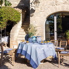 Tablecloth Promenade Imp&eacute;riale Blue 120x120 100% cotton, , hi-res image number 2