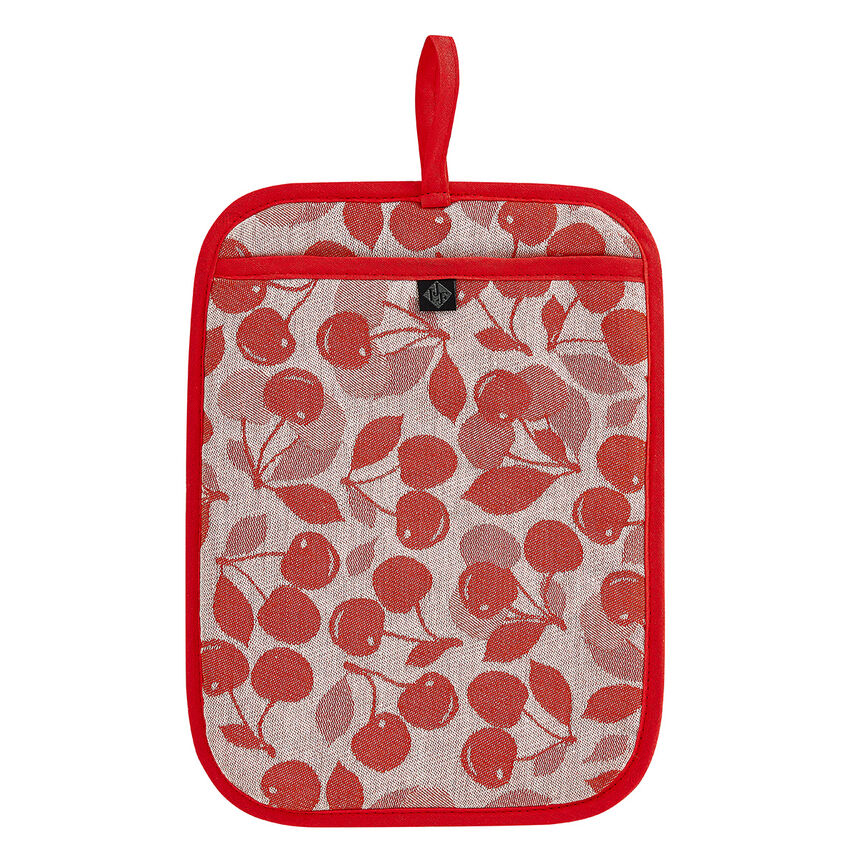 Pot mitt Cerises Red 27x20 100% cotton, , hi-res image number 0
