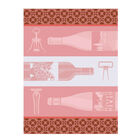 Tea towel Vin en Bouteille Pink 60x80 100% cotton, , hi-res image number 1