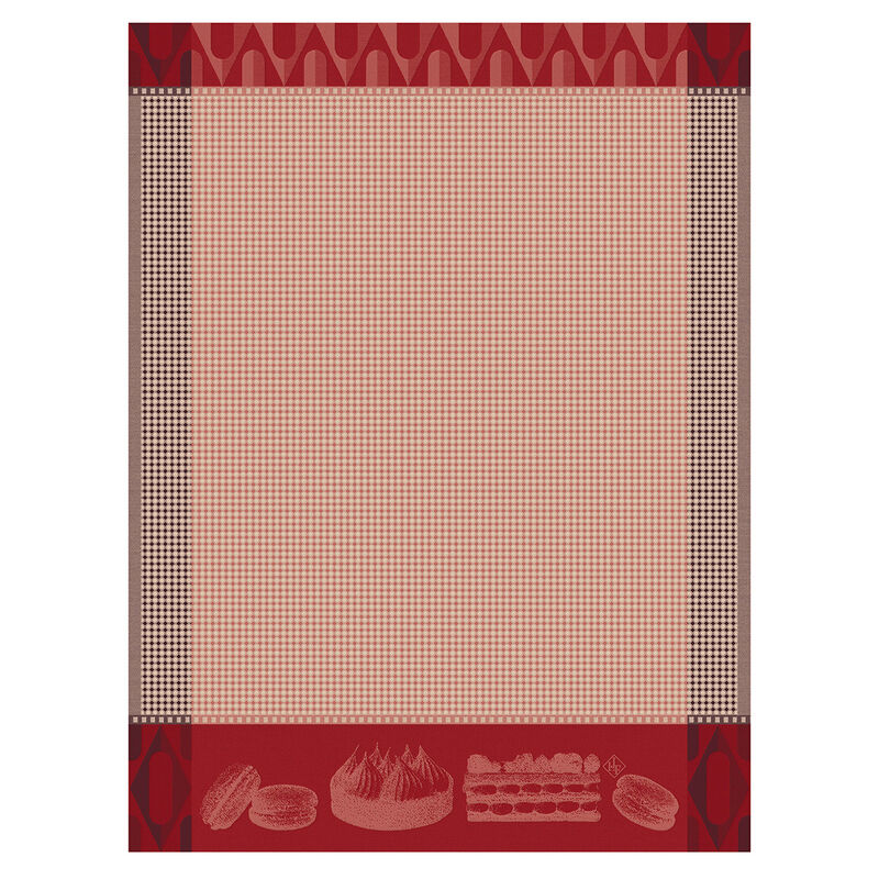Hand towel Pâtisseries Françaises Pink 60x80 100% cotton, , hi-res